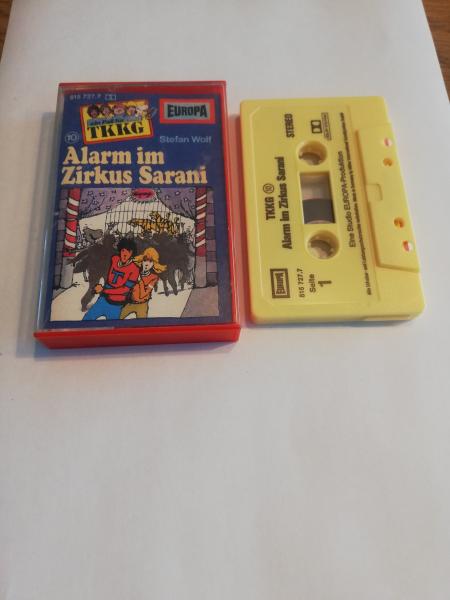 TKKG Folge 10 Alarm im Zirkus Sarani Gelb 515727.7 Europa(Front und Innencover bemalt)